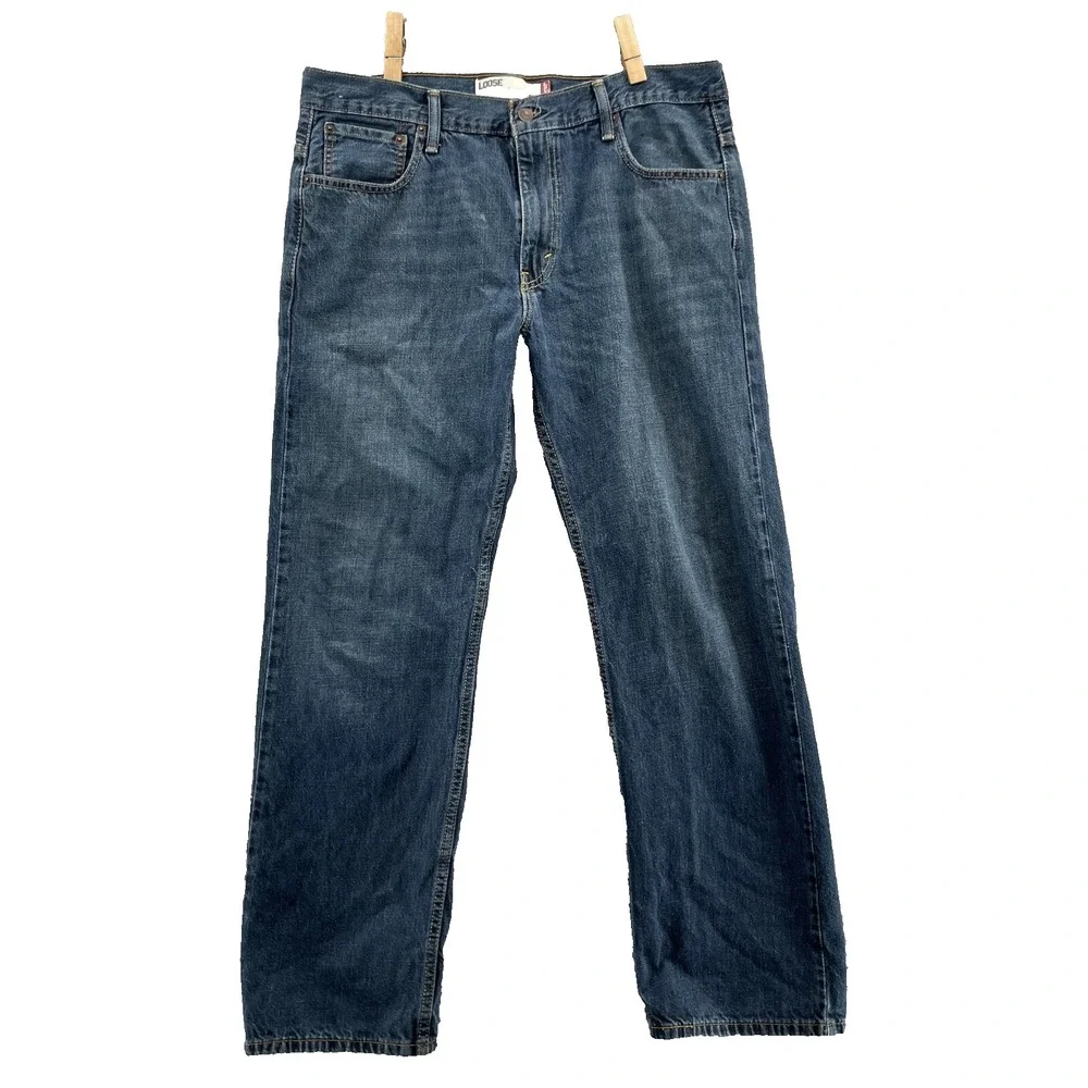 Levi's 569 Jeans Mens 35x29* Straight Baggy Whisker Denim Y2k Workwear 90s Skate